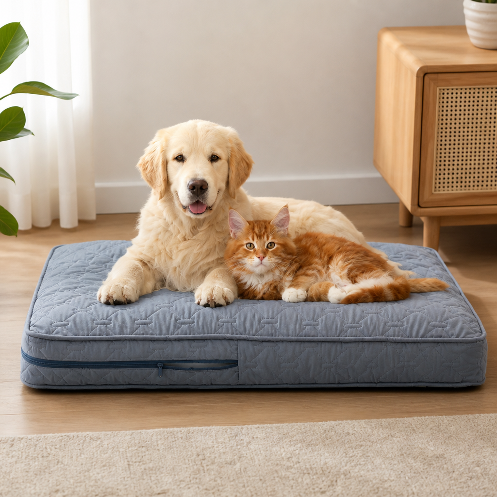 DogBedHouse Quilted Brushed Waterproof & Anti-Slip Dog Bed Cover