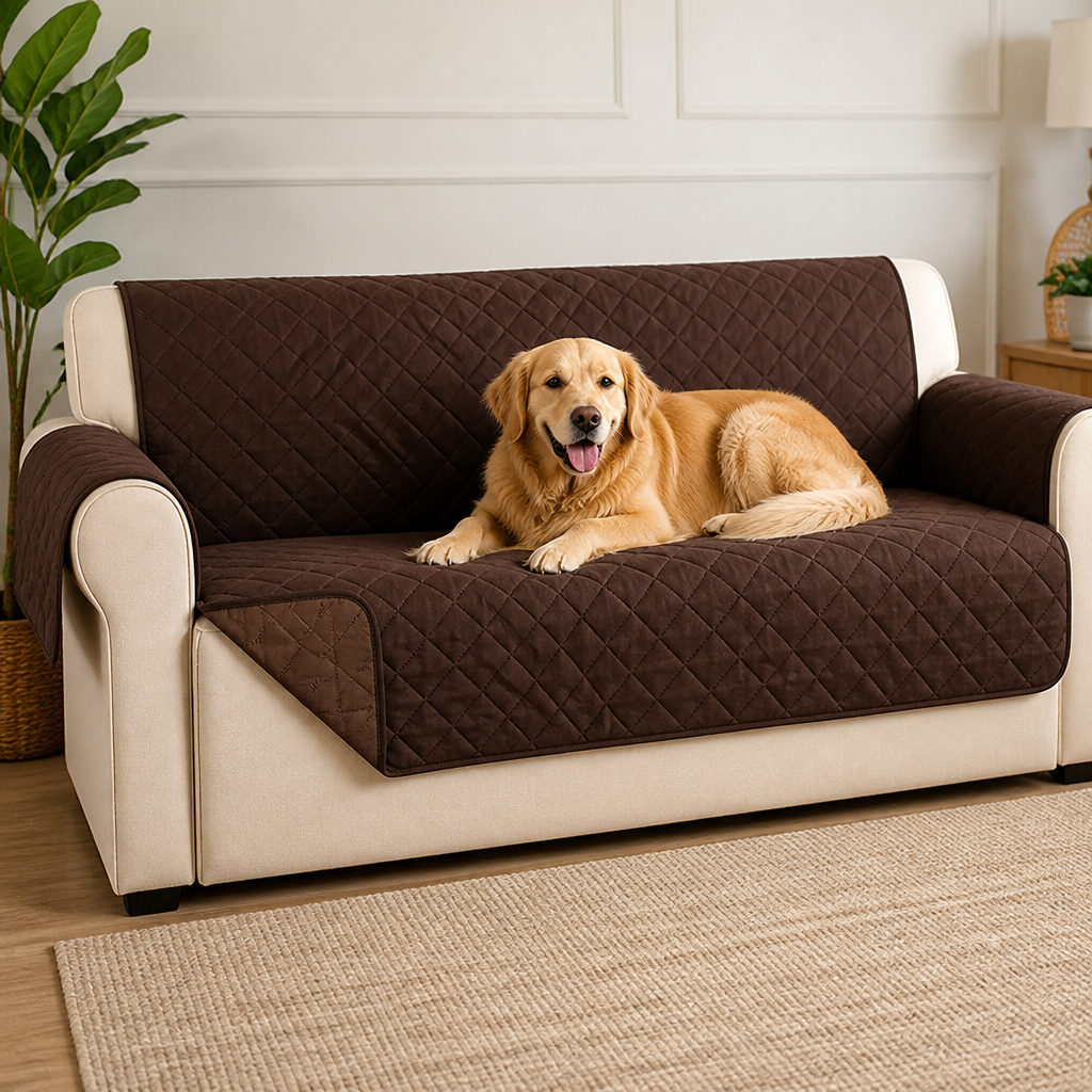 DogBedHouse Quilted Stretch & Machine-Washable Sofa Cover (1/2/3-Seater)