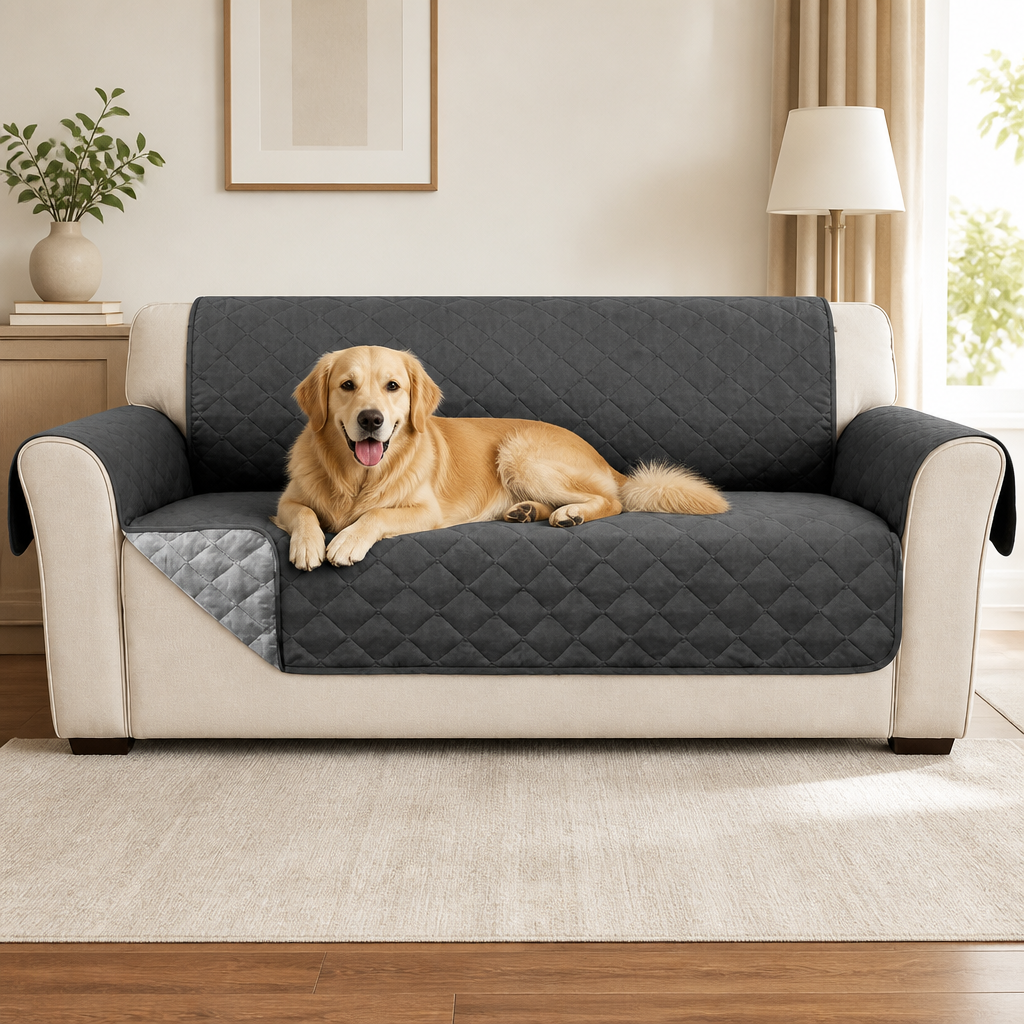DogBedHouse Quilted Stretch & Machine-Washable Sofa Cover (1/2/3-Seater)