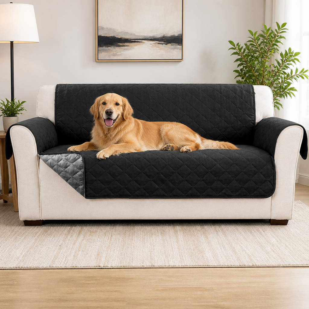 DogBedHouse Quilted Stretch & Machine-Washable Sofa Cover (1/2/3-Seater)