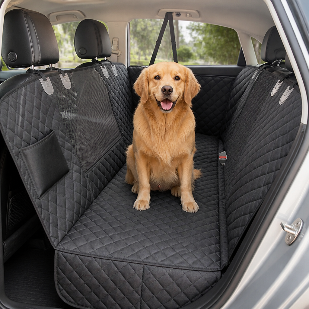 DogBedHouse Quilted Waterproof & Anti-Slip Backseat Hammock
