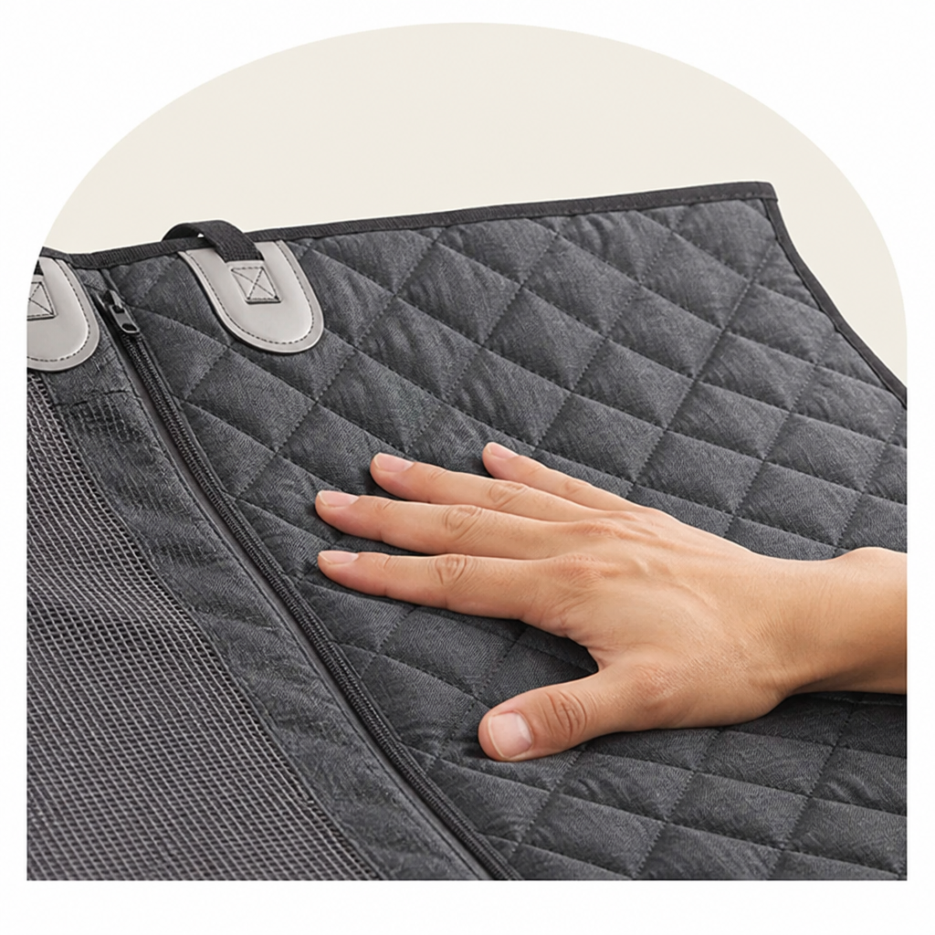 DogBedHouse Quilted Waterproof & Anti-Slip Backseat Hammock