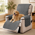 DogBedHouse Quilted Waterproof & Anti-Slip Recliner Cover (Side Pockets)