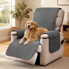 DogBedHouse Quilted Waterproof & Anti-Slip Recliner Cover (Side Pockets)