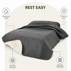 DogBedHouse Quilted Waterproof Machine Washable Sofa & Bed Cover (Non-Slip Backing)