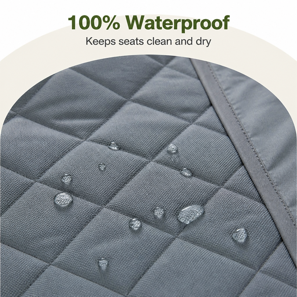 DogBedHouse Quilted Waterproof & Non-Slip Car Seat Cover