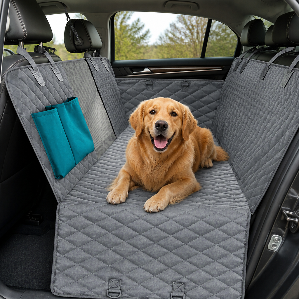 DogBedHouse Quilted Waterproof & Non-Slip Car Seat Cover