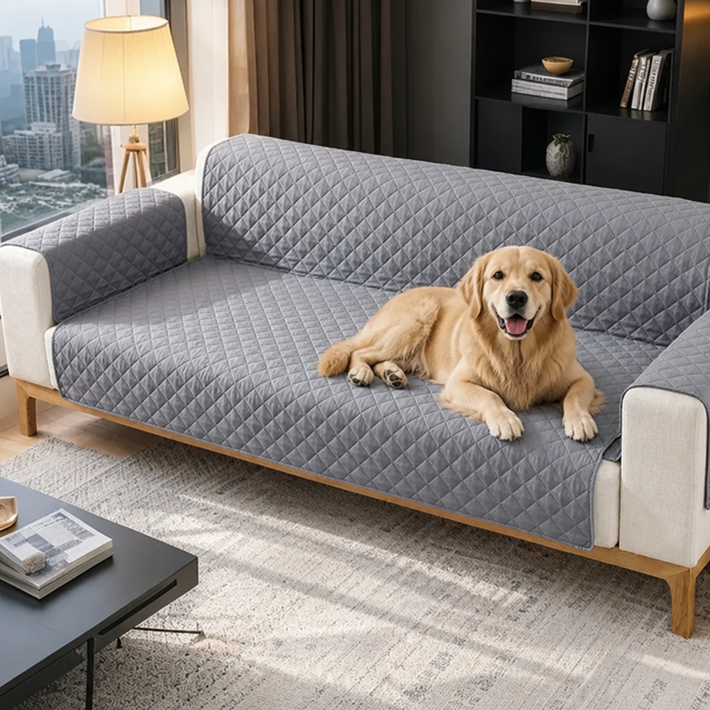 DogBedHouse Quilted Waterproof & Non-Slip Sofa Protector