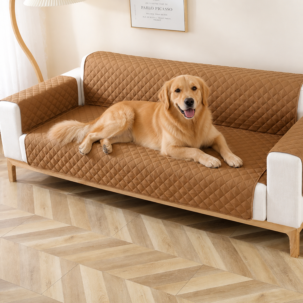 DogBedHouse Quilted Waterproof & Non-Slip Sofa Protector