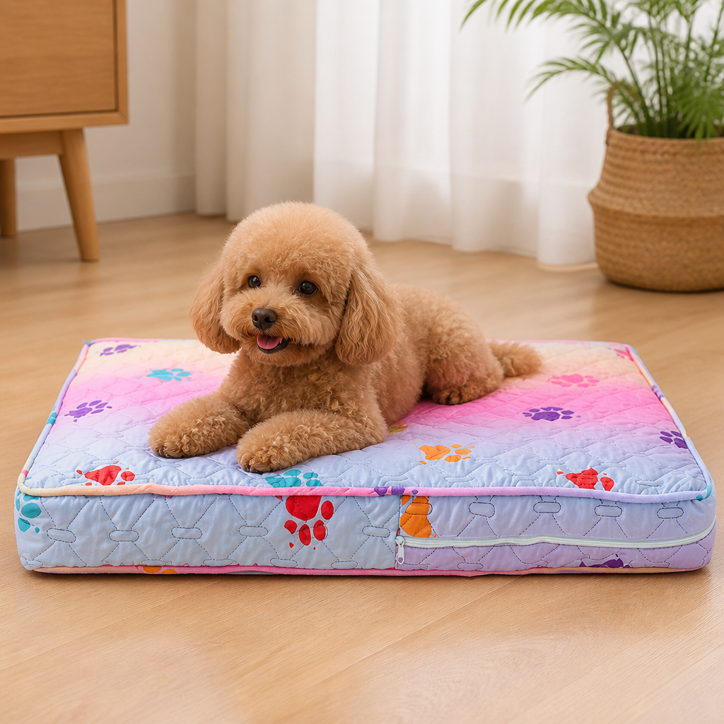 DogBedHouse Quilted Waterproof Washable Dog Bed Cover (Removable)