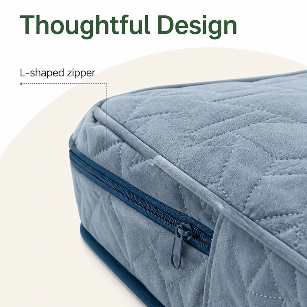 DogBedHouse Quilted Waterproof Washable Dog Bed Cover (Removable)