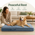 DogBedHouse Quilted Waterproof Washable Dog Bed Cover (Removable)