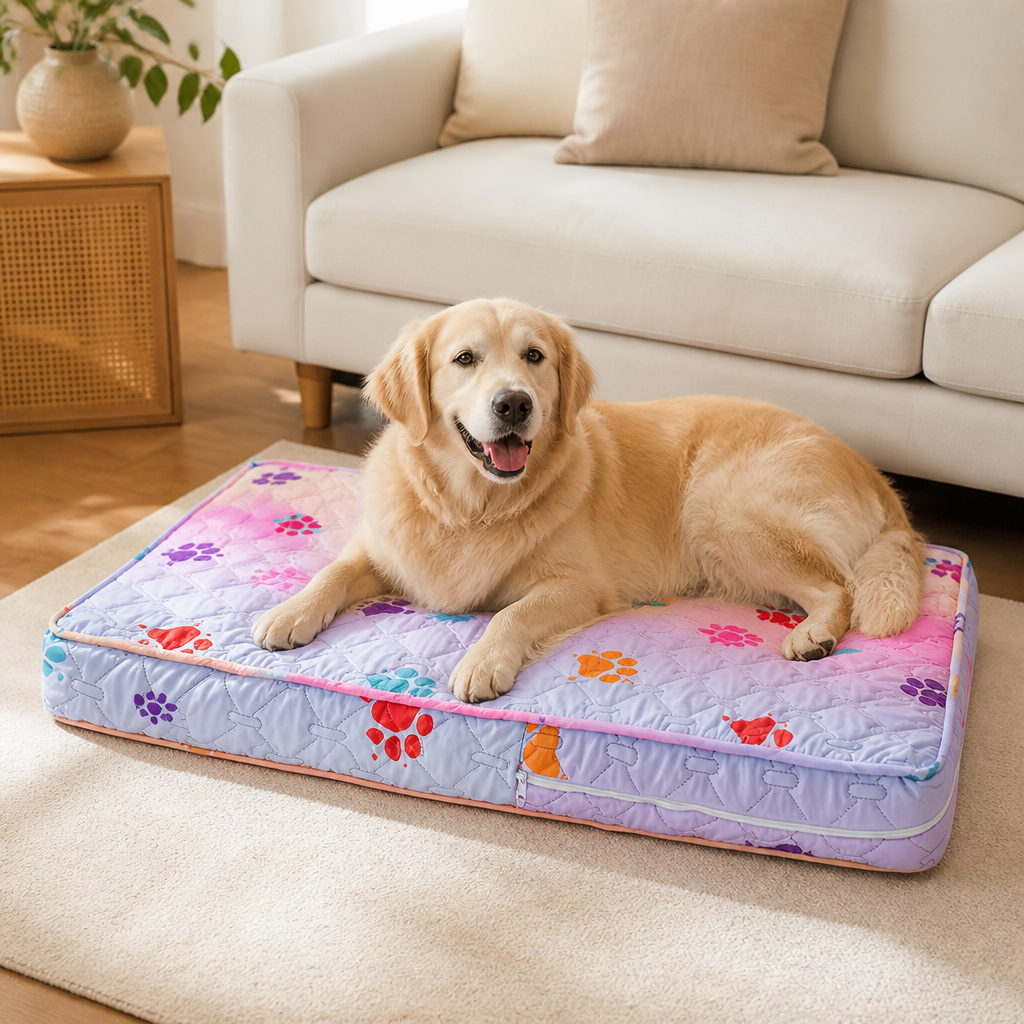 DogBedHouse Quilted Waterproof Washable Dog Bed Cover (Removable)