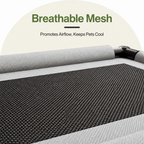 DogBedHouse Raised Breathable Mesh Dog Bed (Removable Washable Pillow)