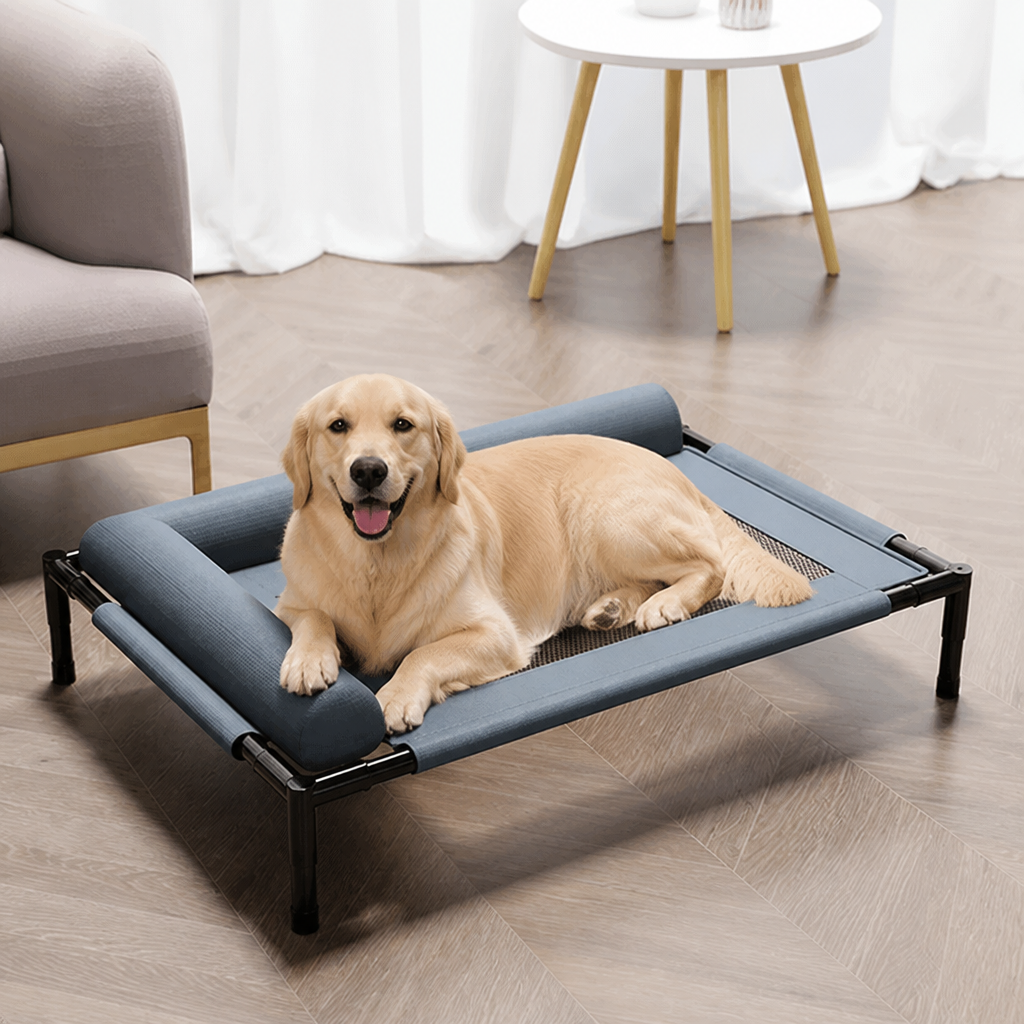 DogBedHouse Raised Breathable Mesh Dog Bed (Removable Washable Pillow)