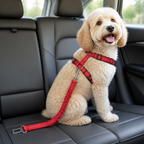 DogBedHouse Reflective & Adjustable Car Seat Leash (Quick-Release)