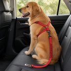 DogBedHouse Reflective & Adjustable Car Seat Leash (Quick-Release)