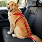 DogBedHouse Reflective & Adjustable Car Seat Leash (Quick-Release)