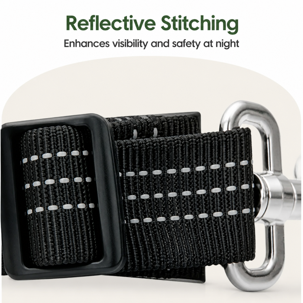 DogBedHouse Reflective Elastic Shock-Absorbing Car Seat Tether