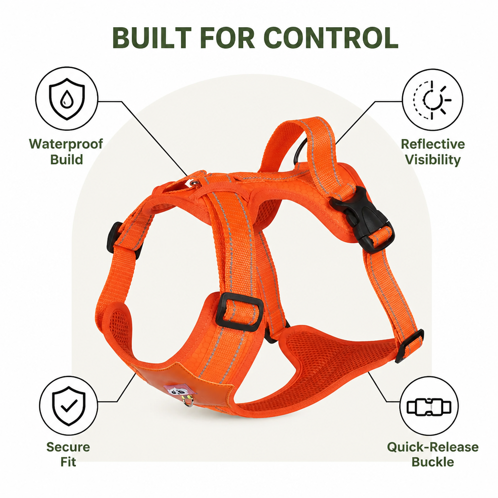 DogBedHouse Reflective & Waterproof Tactical Dog Harness
