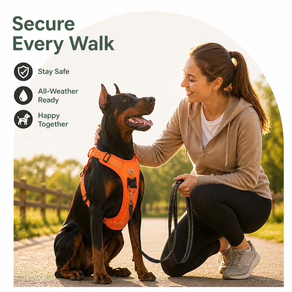 DogBedHouse Reflective & Waterproof Tactical Dog Harness