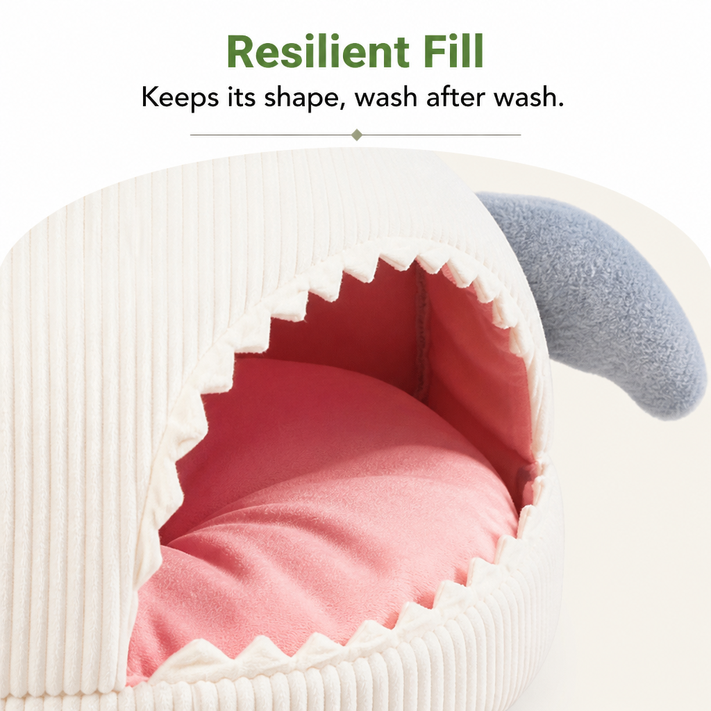 DogBedHouse Resilient PP Cotton & Non-Slip Enclosed Cat Bed