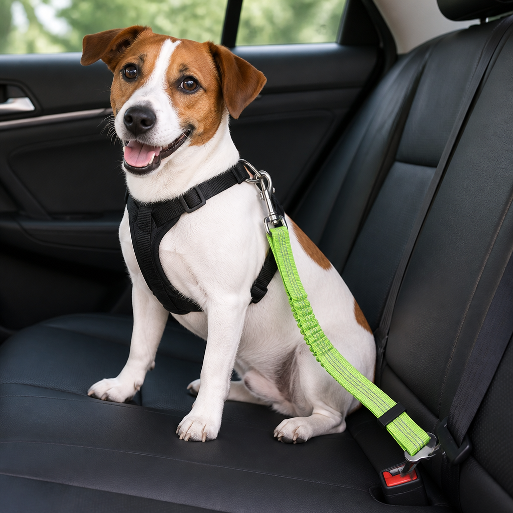 DogBedHouse Retractable Heavy-Duty Nylon Dog Seat Belt