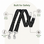DogBedHouse Retractable Heavy-Duty Nylon Dog Seat Belt