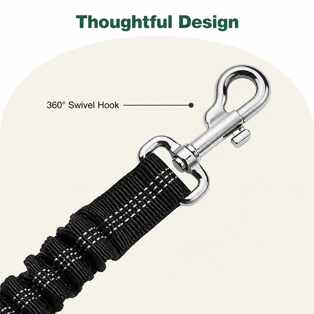 DogBedHouse Retractable Heavy-Duty Nylon Dog Seat Belt