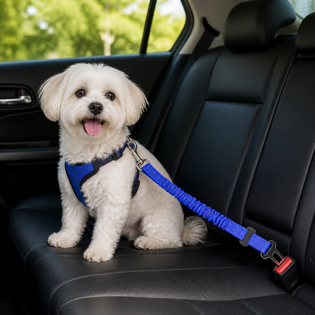 DogBedHouse Retractable Heavy-Duty Nylon Dog Seat Belt