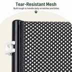 DogBedHouse Retractable See-Through Mesh Pet Gate (Tool-Free)
