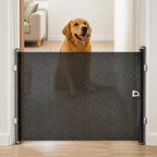 DogBedHouse Retractable See-Through Mesh Pet Gate (Tool-Free)