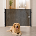 DogBedHouse Retractable See-Through Mesh Pet Gate (Tool-Free)