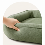 DogBedHouse Reversible Plush Fleece Bolster Bed