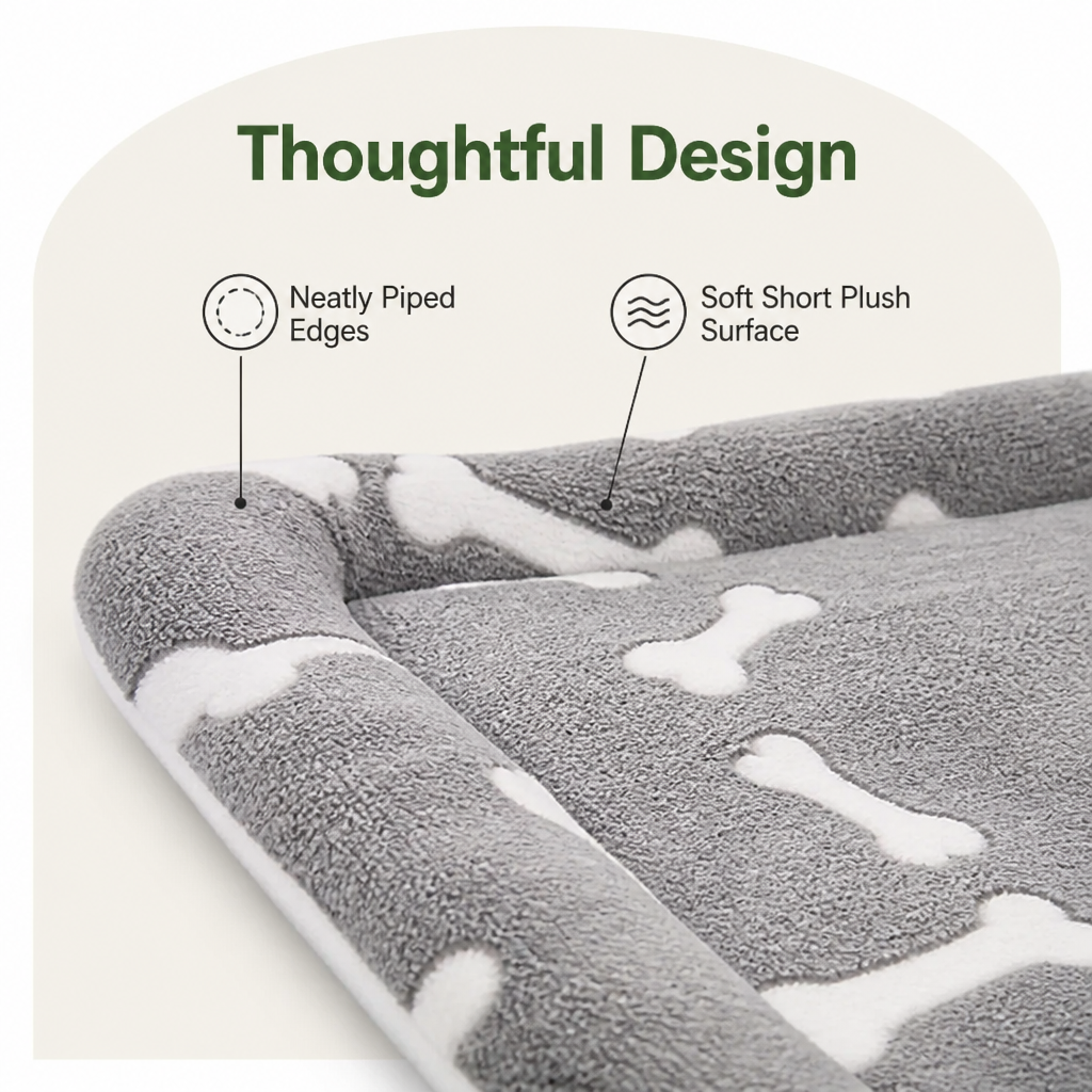 DogBedHouse Reversible Short Plush Pet Mat