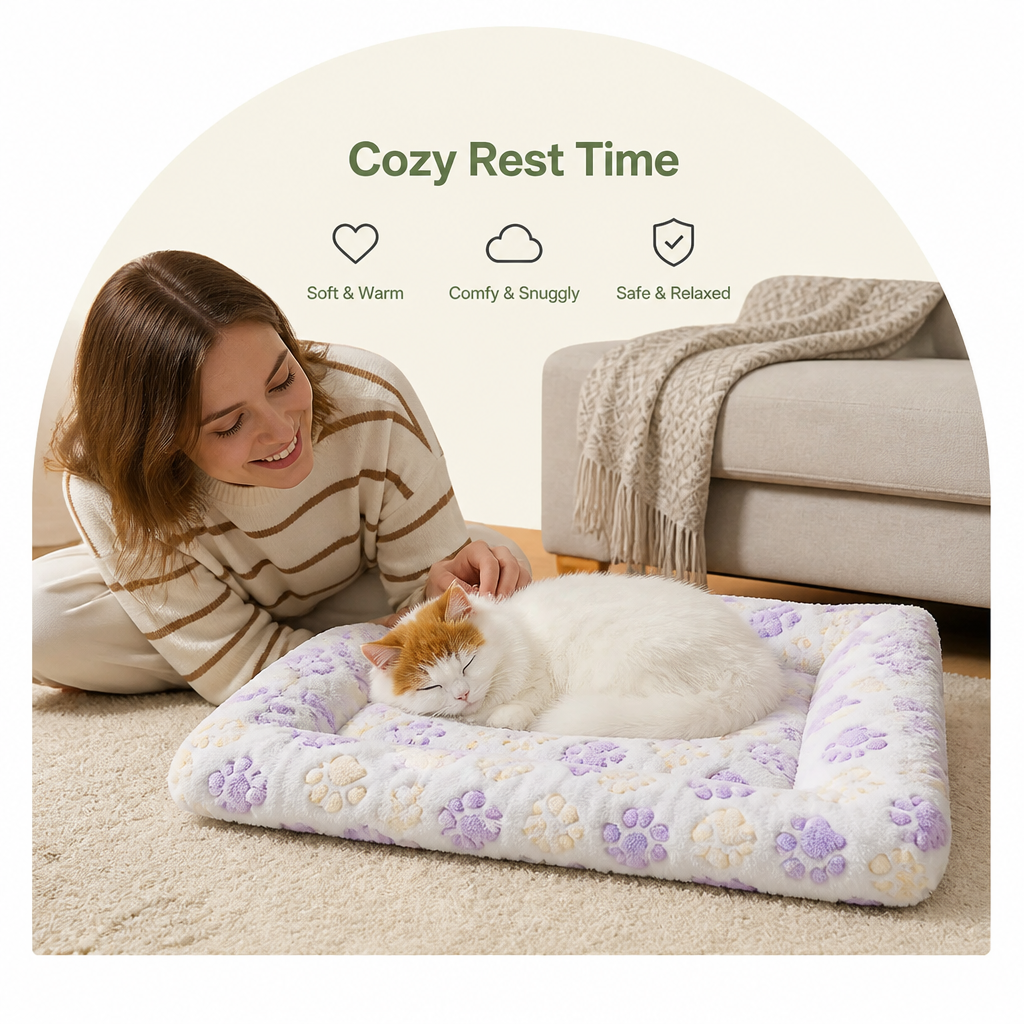 DogBedHouse Reversible Short Plush Pet Mat