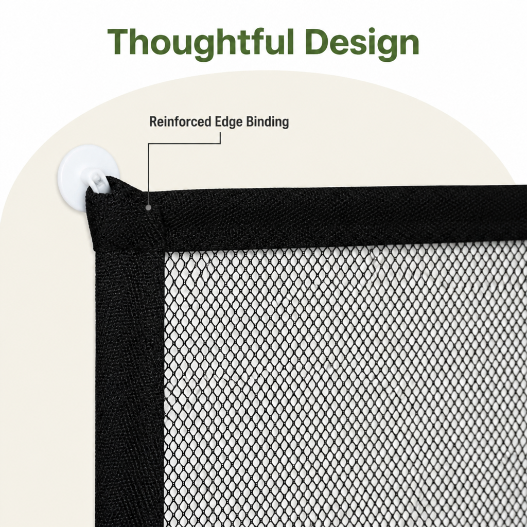 DogBedHouse Scratch-Resistant Nylon Foldable Pet Gate (Tool-Free Setup)