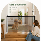 DogBedHouse Scratch-Resistant Nylon Foldable Pet Gate (Tool-Free Setup)