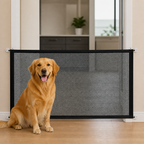 DogBedHouse Scratch-Resistant Nylon Foldable Pet Gate (Tool-Free Setup)