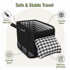 DogBedHouse Seat Belt Support & Anti-Slip Dog Booster Seat