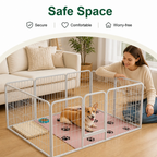 DogBedHouse Secure Foldable Stainless Steel Pet Playpen