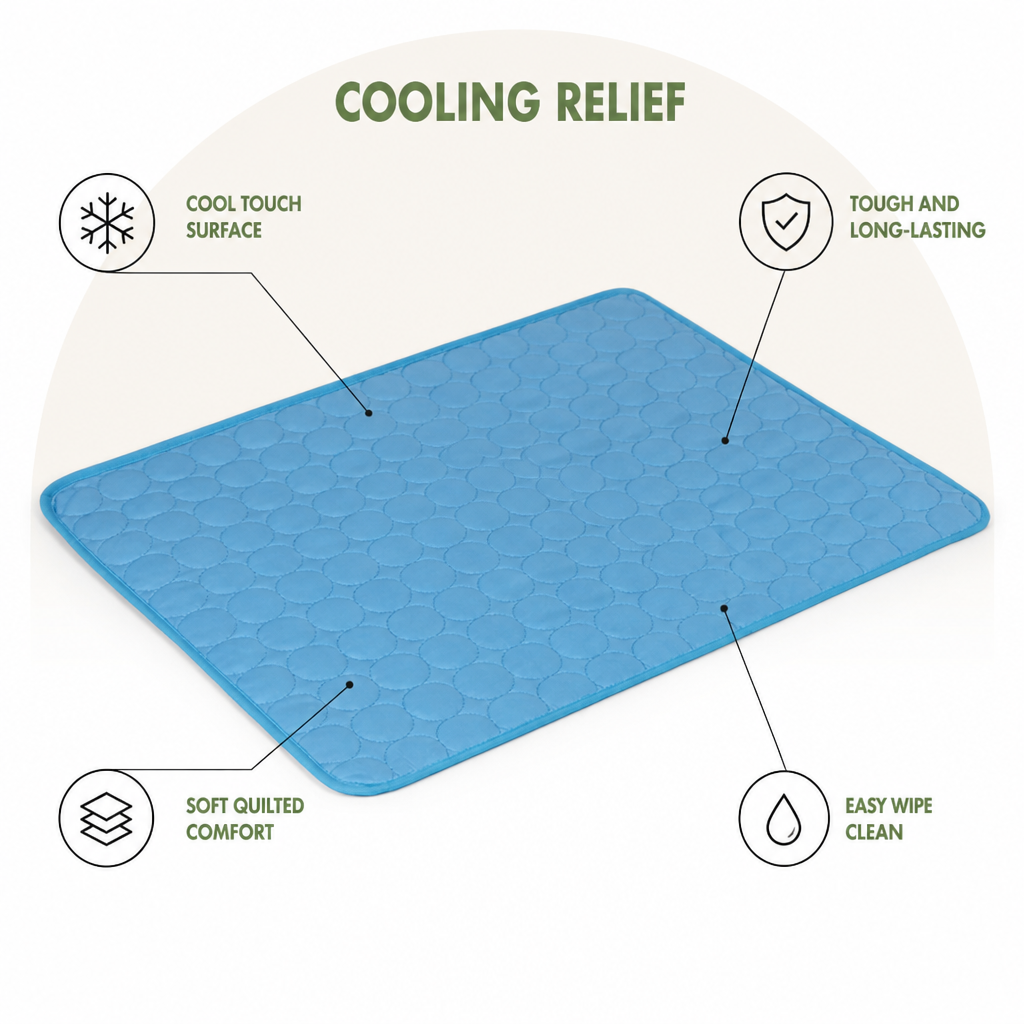 DogBedHouse Self-Cooling & Durable Dog Cooling Mat (No Power Required)