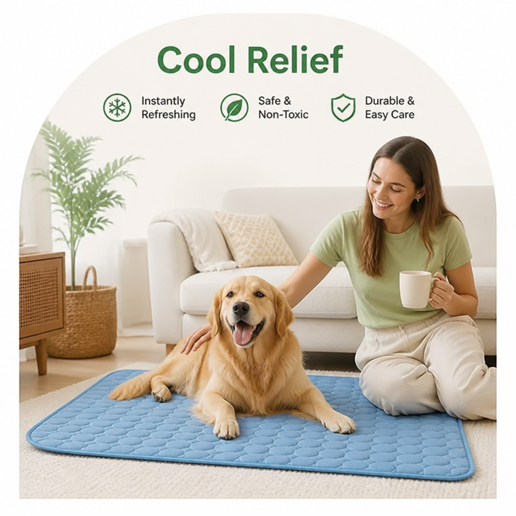 DogBedHouse Self-Cooling & Durable Dog Cooling Mat (No Power Required)
