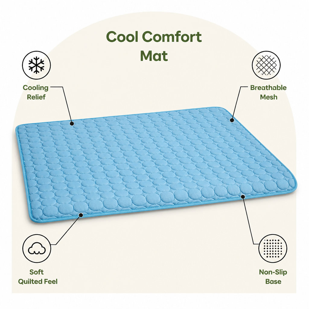 DogBedHouse Self-Cooling Durable Non-Slip Pet Mat