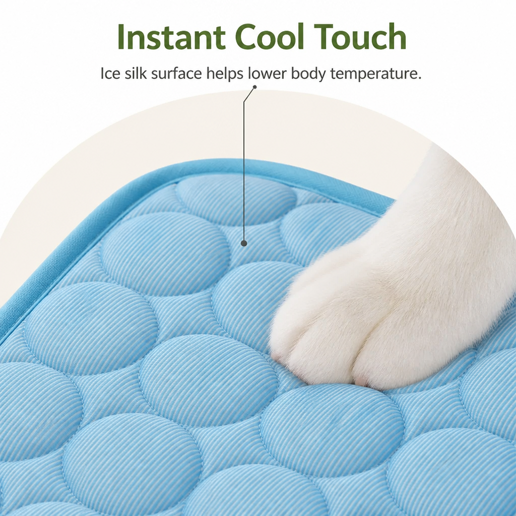 DogBedHouse Self-Cooling Durable Non-Slip Pet Mat