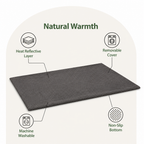 DogBedHouse Self-Heating Heat-Reflective Lambswool Pet Mat (Removable Cover)