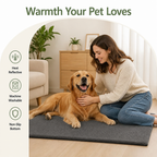 DogBedHouse Self-Heating Heat-Reflective Lambswool Pet Mat (Removable Cover)