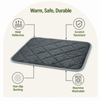 DogBedHouse Self-Heating Thermal Reflective Pet Pad (Machine Washable)
