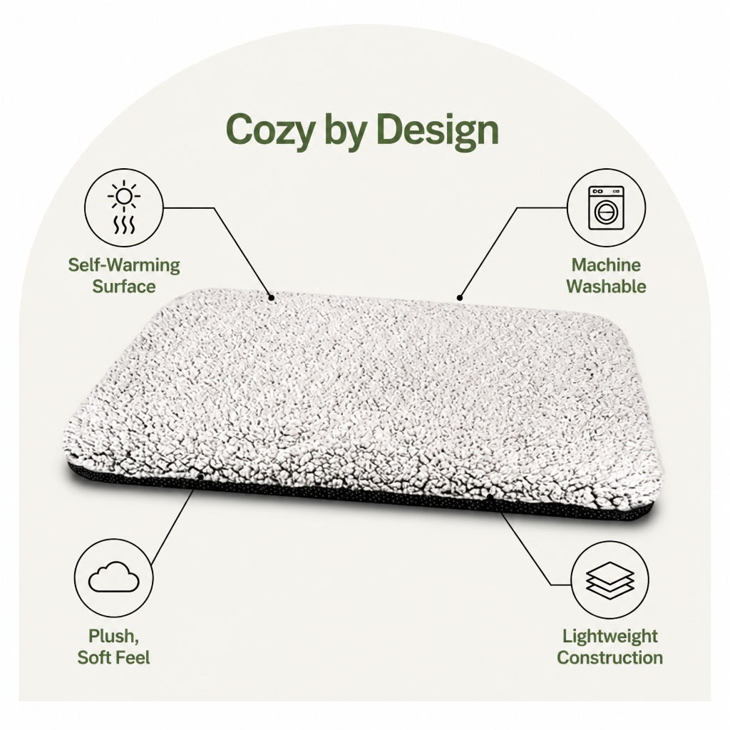 DogBedHouse Self-Heating & Washable Pet Pad