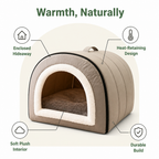 DogBedHouse Self-Warming Cozy Pet Cave Bed